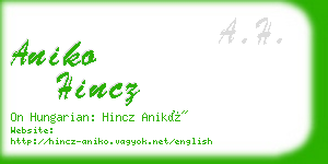 aniko hincz business card